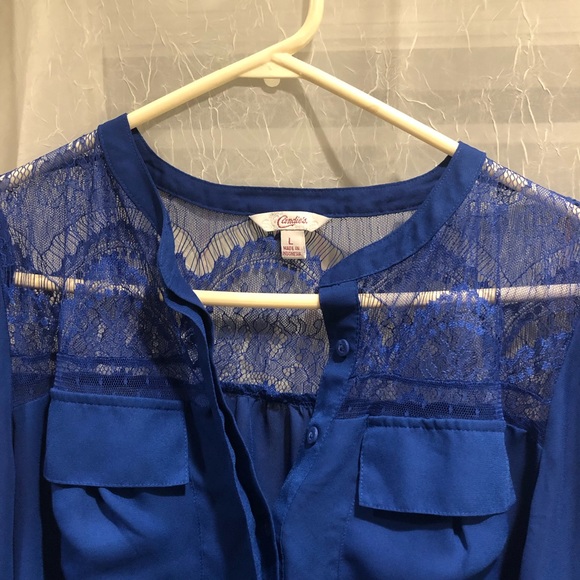 BOGO Long sleeve chiffon button up blouse - Picture 4 of 5